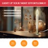 Creative Hobbies Electric Window Candle Lamp with LED Bulb, Brass