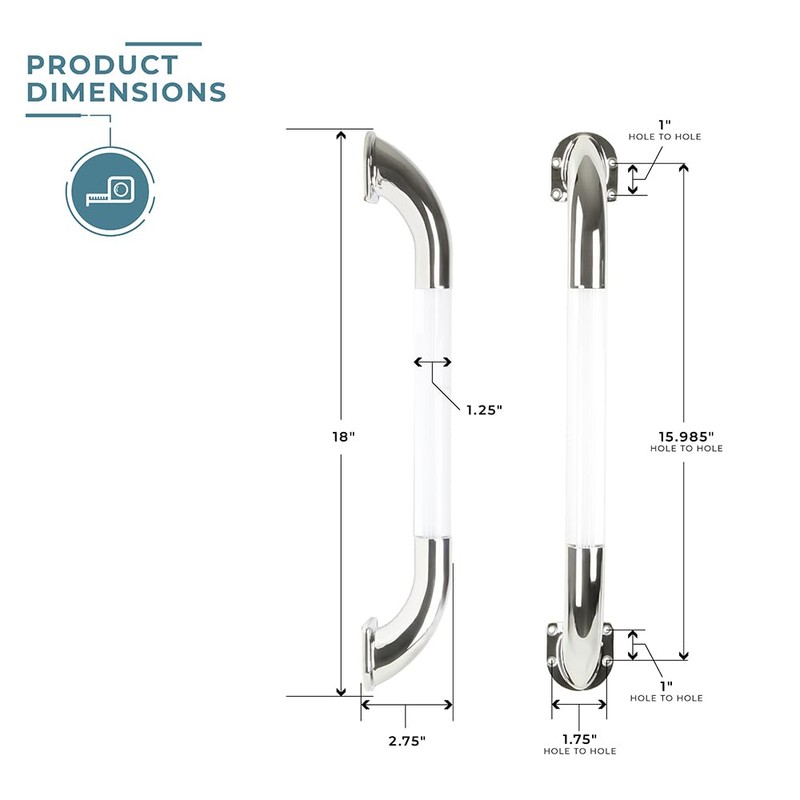 Manufacturer's Select ITC Straight 18” IllumaGrip Assist Handle with LED