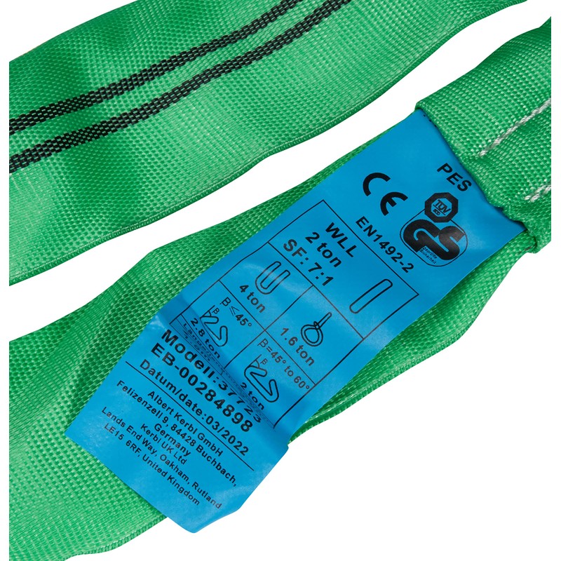 Kerbl 37723 Round Sling Double-Coated Circumference 3 m Maximum Load 2T/4T