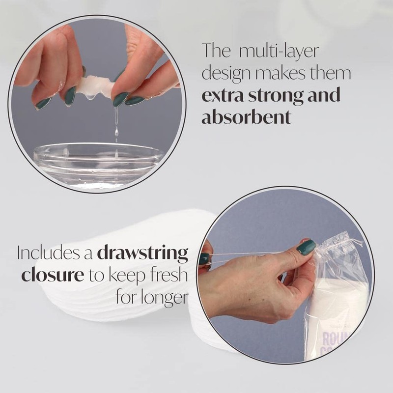 DIVCHI Soft Round Cotton Pads - 120 Count (1 Packs