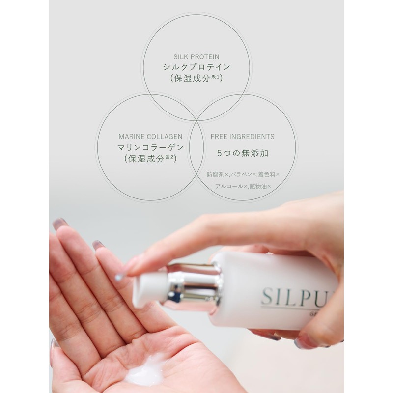 Silpure Milky Lotion, Silk Moisturizing NMF, Sericin, Silk Protein, Collagen,