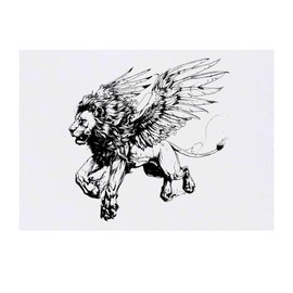 'Flying Griffin' Temporary Tattoo - Water Resistant, Skin-Safe, Non-Toxic Transfer (TO00074733)