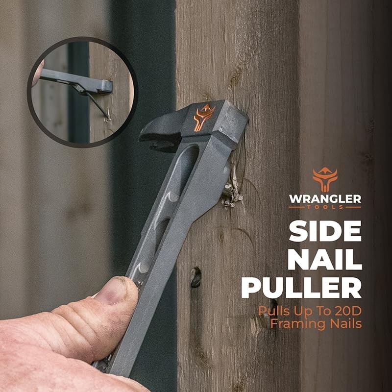 Wrangler Tools 9.5" Titanium Pry Bar Nail Puller - Heavy