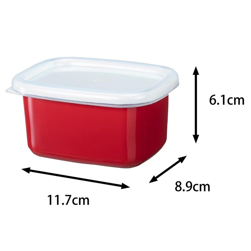 Takagi Metal FSK-SR Storage Container, Canister, Umeshi Dried Container, Enamel,