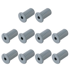 uxcell 10Pcs Wall Grommets for Cables, 3/4"(19mm) Silicone Cable Wall Bushing Feed Through Cable Routing Kit with 7mm Hole Accessories Pass Through for Ethernet, Gray with Thread