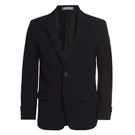 Van Heusen boys Flex Stretch Business Suit Jacket, Black, 16 Husky