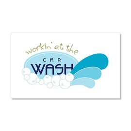 CafePress Working at THR Car Wash Car Magnet 20 X 12 Magnet, 20"x 12" Magnetic Door Display