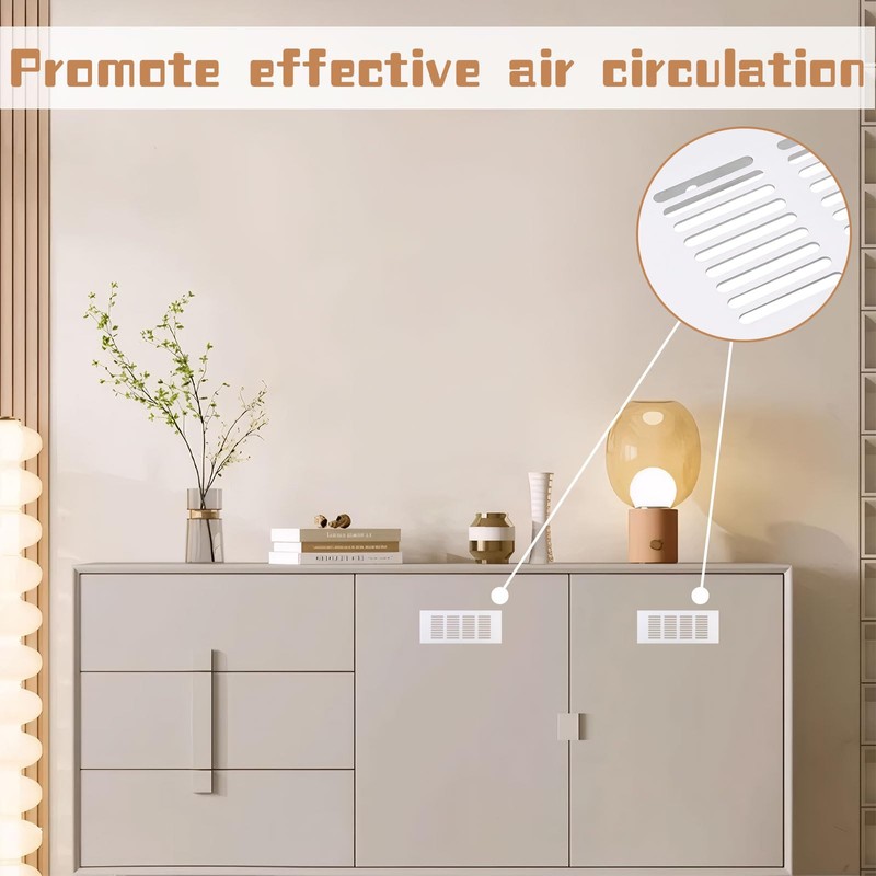 JUNRUCTH Versatile Air Vent Covers - Silver, 80mm x 200mm,