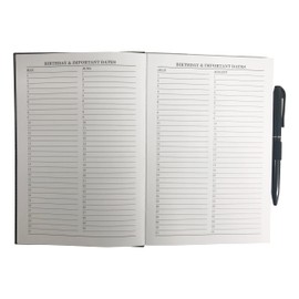 Telephone Address & Birthday Book A-Z Index Beautiful PU Leather Cover A5 Size Soft Padded Cover Address & Birthday Book Home Office Work (Pink)