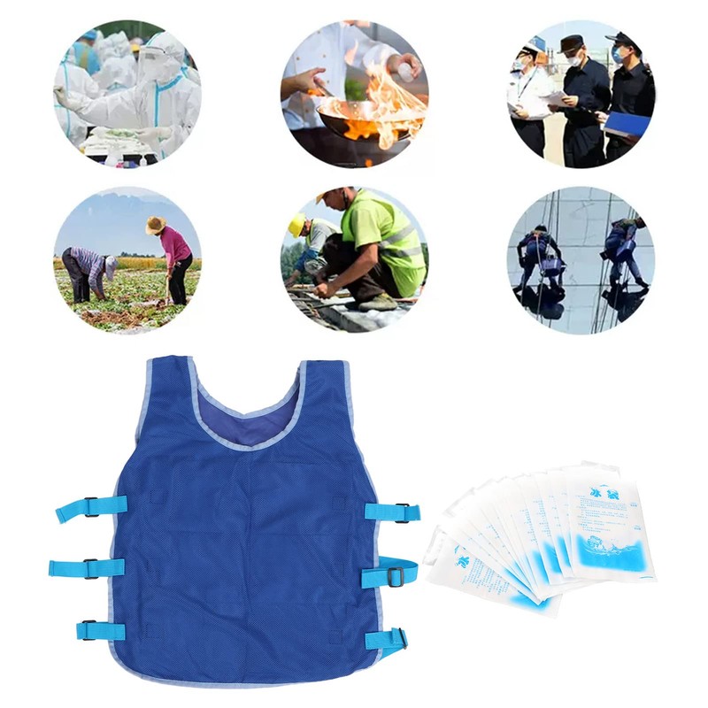 Ice Vest, Body Cold Jacket, Adjustable Tightness Chinlon Nylon Heat