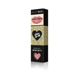 BEAUTYBLVD Glitter Lips, Cruelty Free Lip Kit - Vintage Pretty