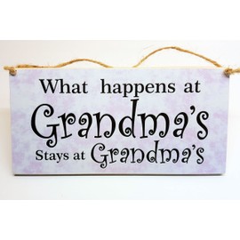 HmHome What happens at Grandma's Nan Gran Granny Gift Birthday Christmas