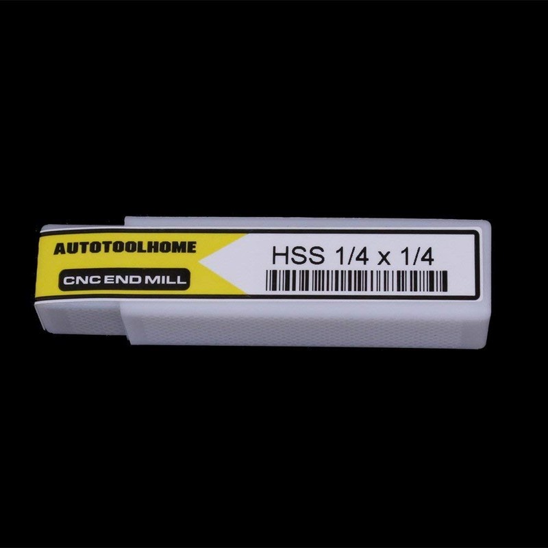 AUTOTOOLHOME 1/4 inch HSS 4 Flutes End Mills Milling Cutter