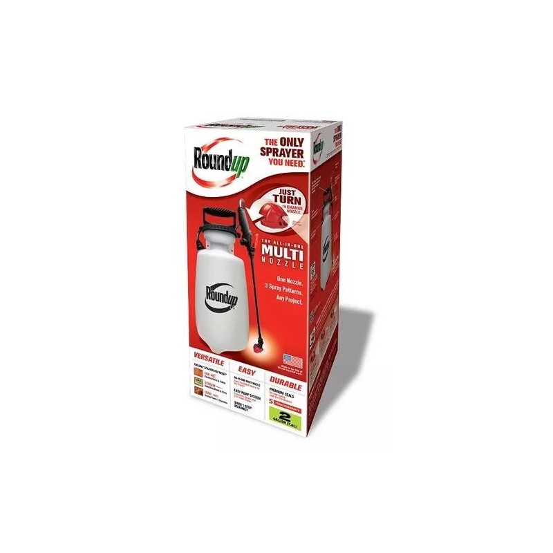 Roundup 2 Gallon Hand Pump Tank Sprayer Heavy Duty Multi