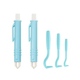 Nepfaivy Tick Tweezers for Dogs Cats Humans - Set of 3 Tick Hooks and Set of 2 Tick Tweezers for Children and Pets, Simple and Safe Tick Remover for Ticks of Any Size