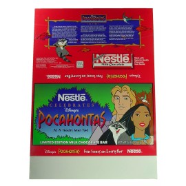 RARE 1995 Nestlé® LARGE TOY STORY& POCOHONTAS  MILK CHOCOLATE CANDY WRAPPER