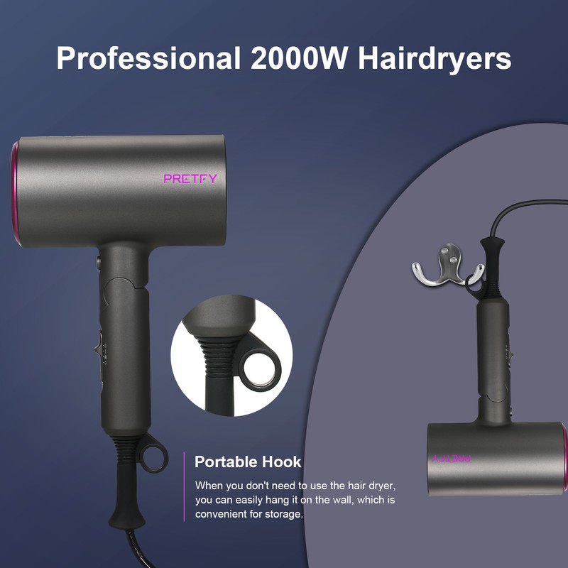 2000W Hair Dryer Large Wind Quickly Drying Hydrate Hair Household