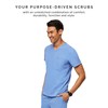 FIGS Leon Three-Pocket Scrub Top for Men - Ceil Blue,