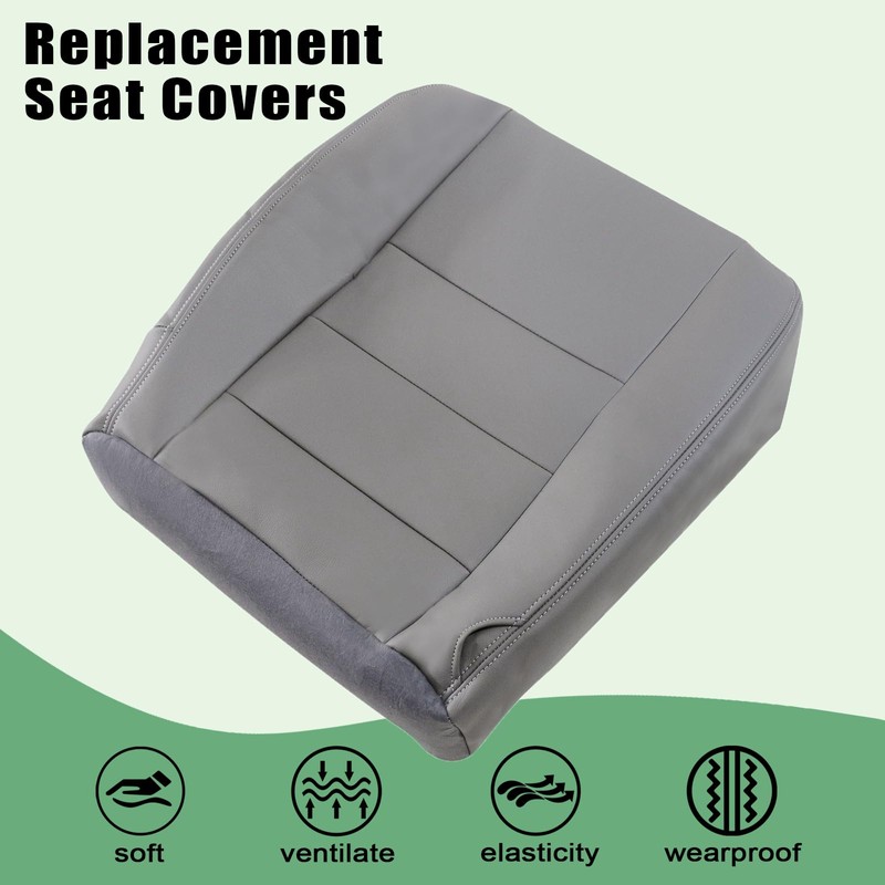 Priprilod Leather Driver & Passenger Side Bottom Replacement Seat Cover