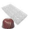 Polycarbonate 21 Cups Chocolate Bomb Mold Spiral Bullet Chocolate Bon