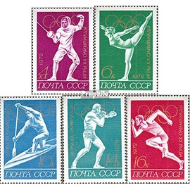 Prophila Collection Sowjetunion 4020-4024 (kompl.Ausg.) postfrisch ** MNH 1972 20. Olympische Sommerspiele (Briefmarken für Sammler) Kampfsport (Boxen/Fechten/Ringen/Karate …)