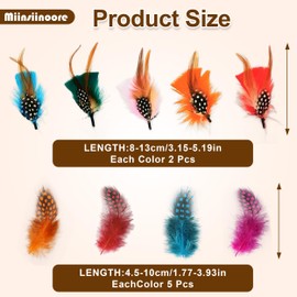 Miinsiinoore 30 Pcs Hat Feathers for Cowboy Hats, Colorful Craft Feathers Packs for Hats, Small Hat Feather Assorted Feather Cowboy Hat Feathers Accessories for Men Women DIY Craft Decorations
