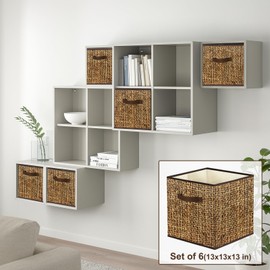 homyfort 11x11 Cube Storage Bins - Fabric Cubby Bins with Dual Handles, Collapsible Storage Organizer Bins for Shelf, Closet, Nursery, Set of 6