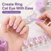 3 Pcs New Ring-Shaped Cat Eye Magnet for Nails, 2-in-1