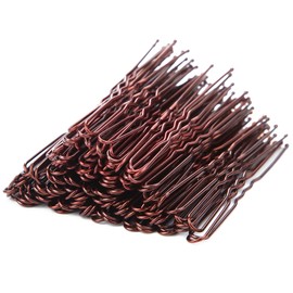 Mbsomnus Pack of 100 Hair Pins Black 7 cm Bobby Pins U-shaped Hair Pins Metal with Storage Box for Women Girls Women Hair Accessories Hairdressing Salon Wedding