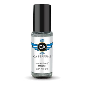 CA Perfume Originals Marine Sea Water Unisex Perfume Oil Aromatic Scent Long Lasting Fragrance for Women and Men Travel Size Mini Perfume Sample TSA Ready Body Oil Roll-on 0.14 Fl Oz 4ml