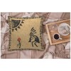 WONDERTIFY Throw Pillow Cover Case Kokopelli Fertility Deity Ethnic African