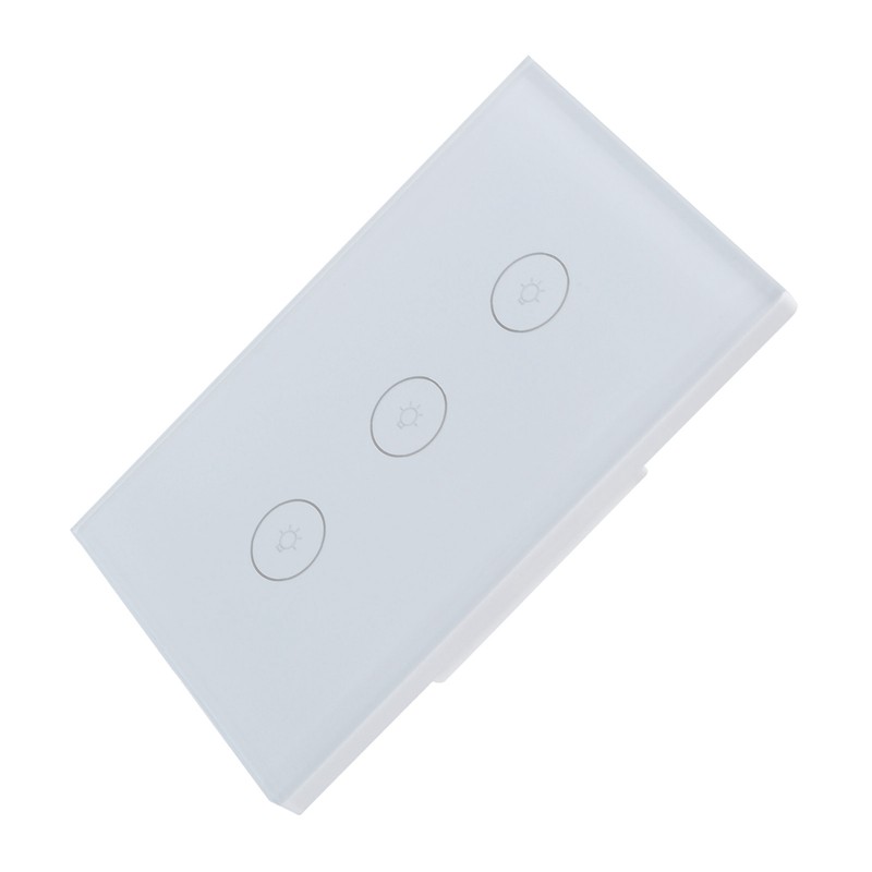 3 Gang Smart WiFi Light Switch Panel Touchable Wireless APP