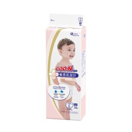GOO.N Plus+ Diapers XL Size (up to 44 lb) Unisex 42 Count Japanese Tape Straps Sensitive Skin, Made in Japan