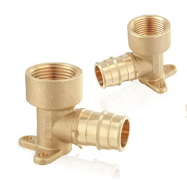 2-Pack HeSun PEX-A Fitting, 1/2" Female NPT Thread x 3/4" Pex-A Expansion Drop Ear Elbow, ASTM F1960(PEX1960086)