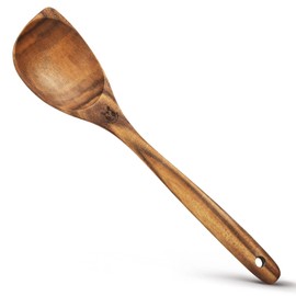 Wooden Spoons for Cooking,12.6 inch Wood Corner Spoon for Cooking,Wooden Cooking Utensils for Spreading, Cooking, Mixing (wooden spoon)