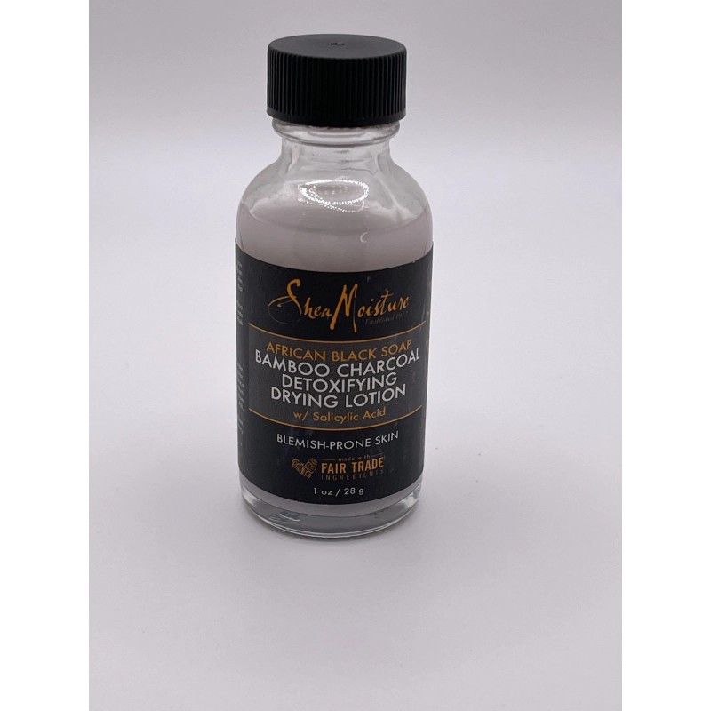 Shea Moisture African Black Soap Bamboo Charcoal Detoxifying Drying Lotion