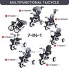 JMMD Baby Tricycle, 7-in-1 Folding Kids Trike with Adjustable Parent