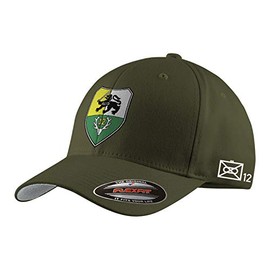 Copytec Flexfit Panzer Grenadier Battalion 12 PzGrenBtl Tank Gren Sign Coat of Arms #35395, olive