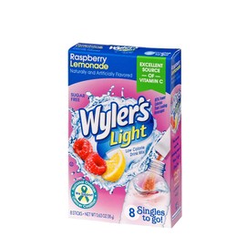Wyler's Light raspberry-lemonade singles to go, sugar free, 8 packets per box (pack of 4 boxes)