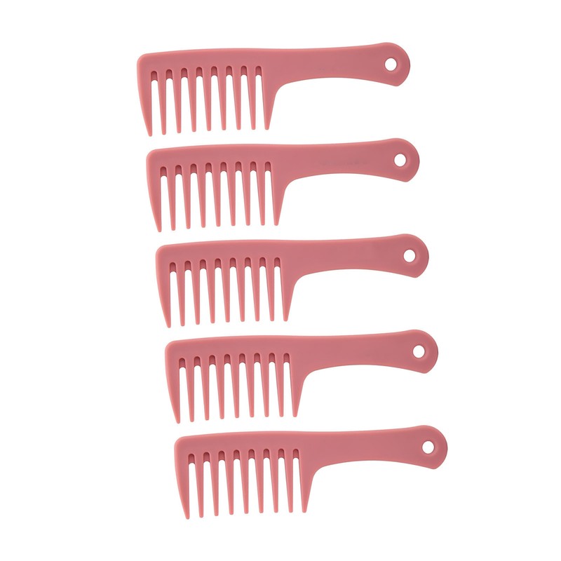 5Pcs Hairdressing Wide Tooth Comb Anti Static Ergonomic Handle Safe
