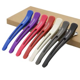 6pcs Sectional Hair Clips Salon Hair Clip Set Alligator Non-Slip No-Mark Salon Slicing Clips Professional No-Mark Plastic Hair Styling Tools (Colorful)