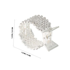 TOVINANNA 4pcs High Ponytail Rhinestone Hair Clips Metal Decorative Claw Holder Elegant Hair Accessories for Women Versatile for Weddings Daily Use and Stylish Hairdos