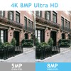 Jennov 4K 8MP POE Security IP66 Camera Outdoor Color Night