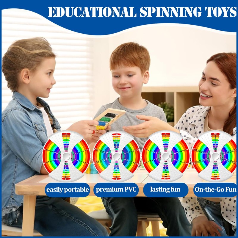 YAAVAAW Math Fidget Spinner,Math Fact Fidget Spinners,Number Fidget Toy,Double Sided