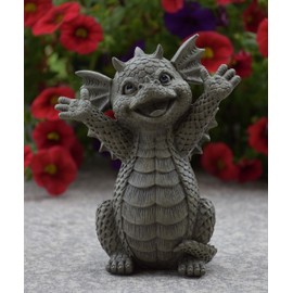 MC Garden Dragon Figurine - Hello Small Model - Fantasy Figure Decorative Dragon Garden Decoration
