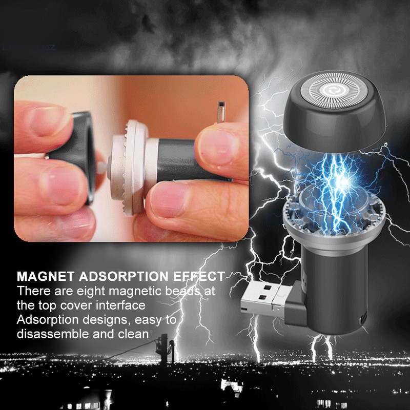 Magnet Adsorption Mobile Phone Electric Beard Shaver Portable Hair Shaver
