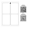20 Sheets - 4 Labels Stickers Per Sheet, A4 White