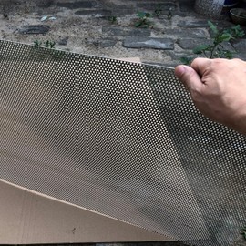 FengYoo 19 Gauge Perforated Metal Sheets Expanded Metal Mesh Aperture 3mm 0.12in (Approximately 1/8") 36"x18" Perforated Stainless Steel Sheet Stainless Steel Mesh Screen Metal Screen Panel