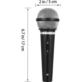 JAONLD Fake Microphone, 2 Pcs Microphone Prop Kids Toy Microphone Portable Plastic Microphone Model Handheld Karaoke Equipment for Birthday Party Favors Pretend Play Costume Prop