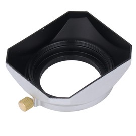 40.5mm Camera Lens Hood, Universal Aluminum Alloy Retro Square Matte Lens Hood Shade, Photography Accessory for 25mm Or Focal Length